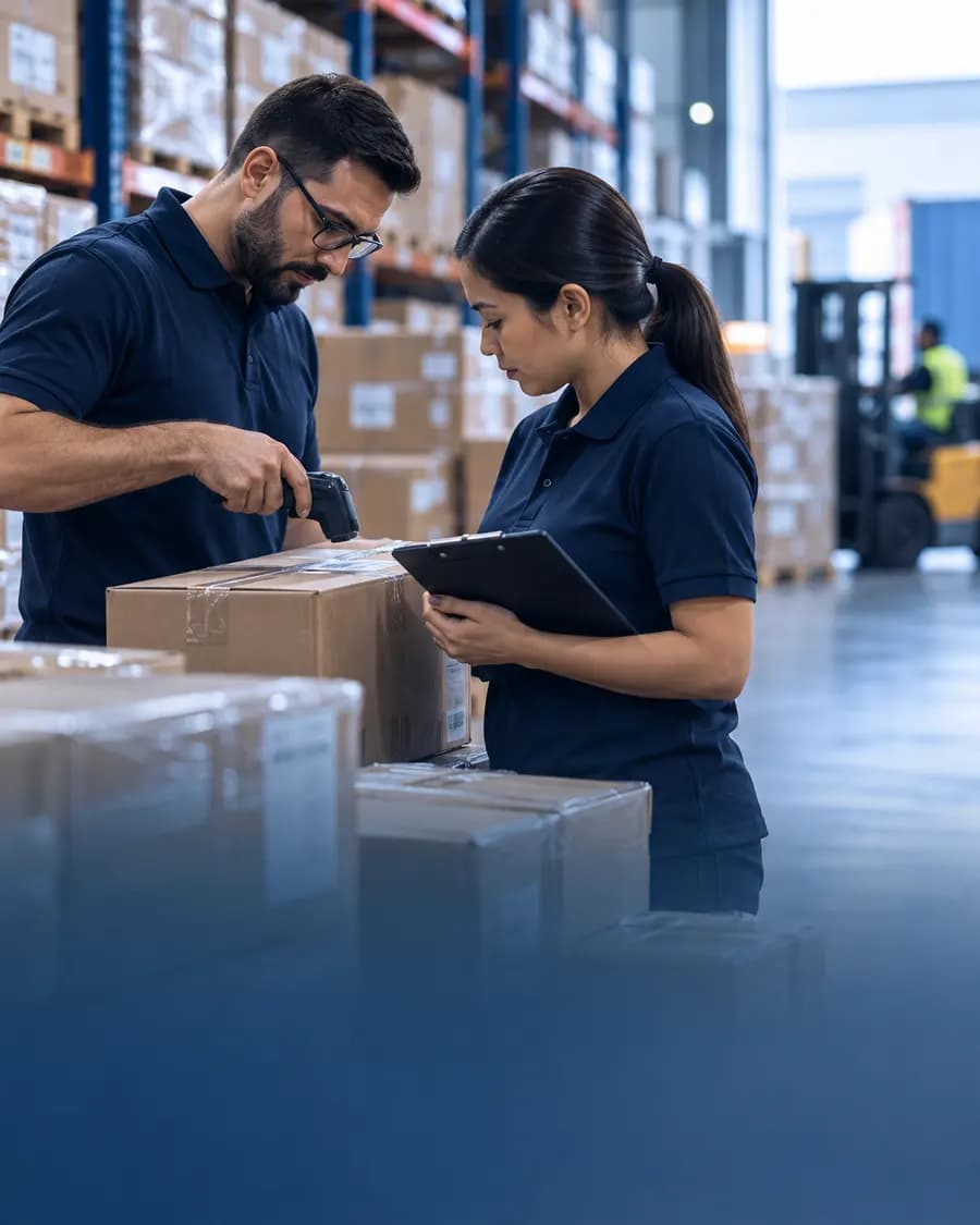 Contrôle qualité de marchandises avant expédition