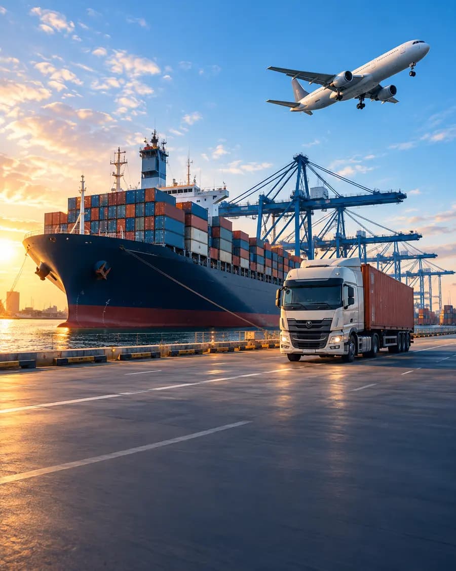 Transport maritime, aérien et routier international